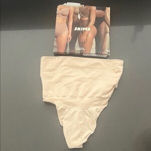 SKIMS High-Waisted Core Control Thong in Sand